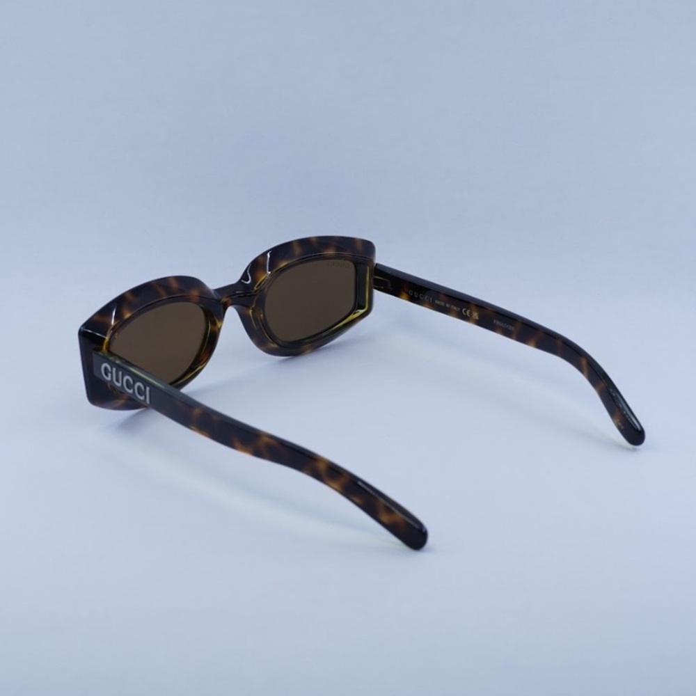 GUCCI SUNGLASSES GG1719S 002 Light Havana with Yellow / Brown - Picture 4 of 5